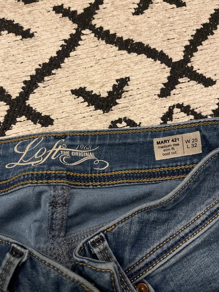 Kadın Gri-Kahverengi Bağlamalı Denim Pantolon - Görsel 2