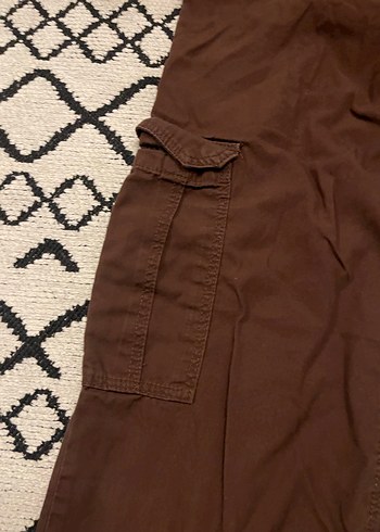 Kahverengi Bol Kesim Kadın Kot Pantolon - Görsel 2