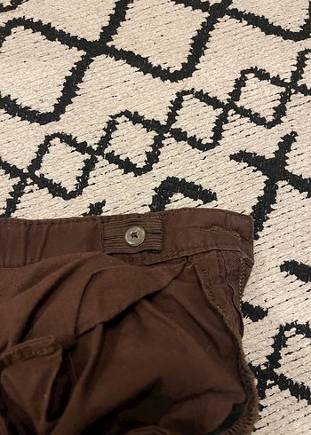 Kahverengi Bol Kesim Kadın Kot Pantolon - Görsel 5