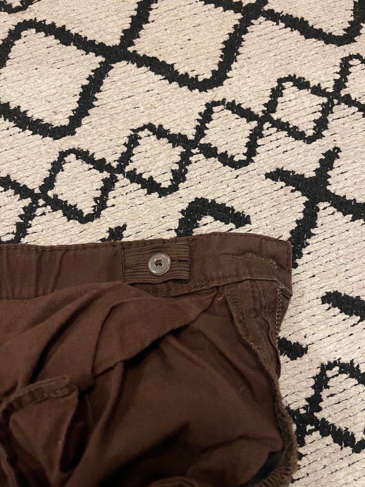 Kahverengi Bol Kesim Kadın Kot Pantolon - Görsel 5