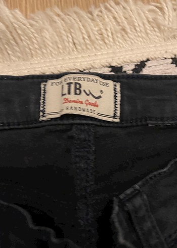 Kadın Siyah Batik Desen Denim Pantolon - Görsel 2