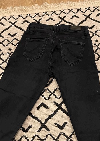 Kadın Siyah Batik Desen Denim Pantolon - Görsel 3