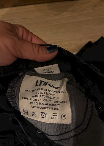 Kadın Siyah Batik Desen Denim Pantolon - Görsel 4