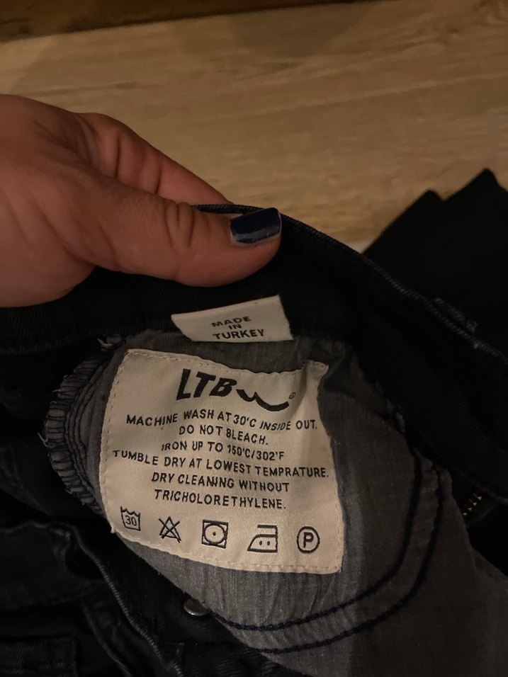 Kadın Siyah Batik Desen Denim Pantolon - Görsel 4