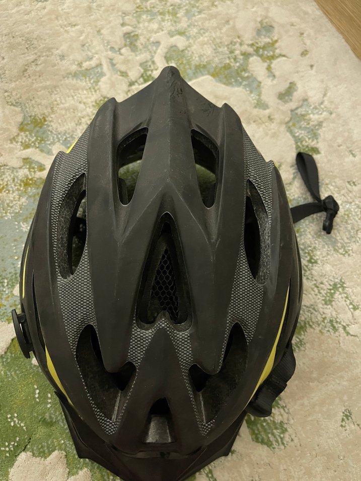 Sarı Baskılı Biker Motosiklet  bisiklet Kaskı - Görsel 2