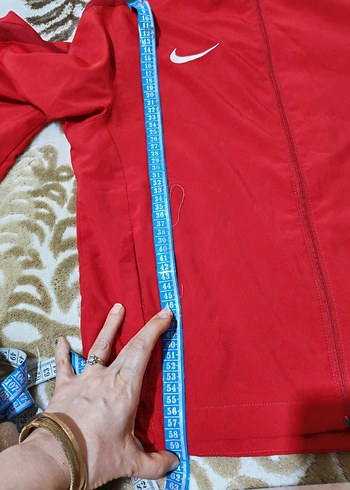 Kırmızı Nike Fermuarlı Midi Spor Ceket - Görsel 3