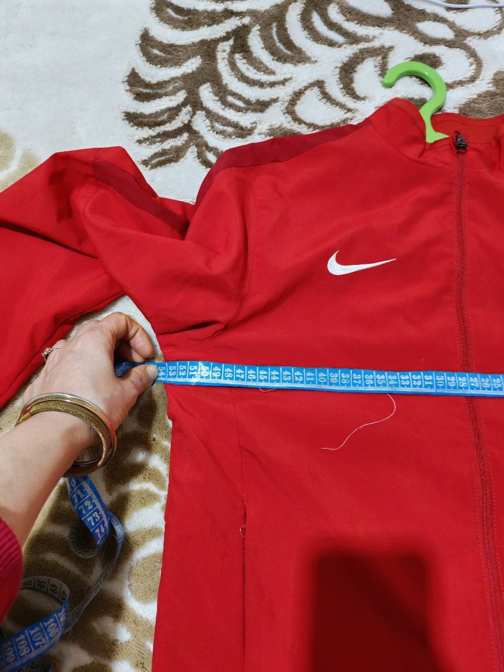 Kırmızı Nike Fermuarlı Midi Spor Ceket - Görsel 2