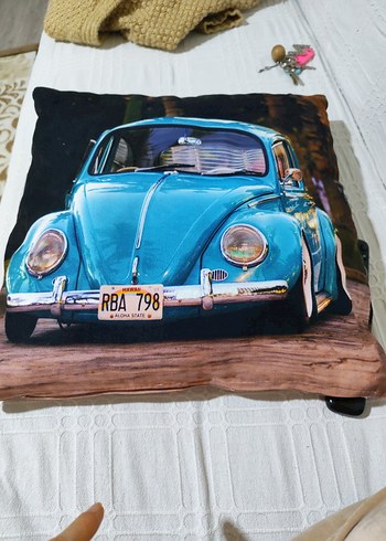 Turkuaz  Araba desenli Yastık ikili fiyat - Görsel 2