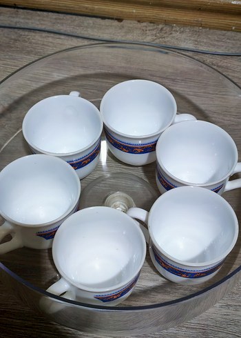 arcopal fincanMavi Desenli Porselen Fincan Seti - Görsel 2