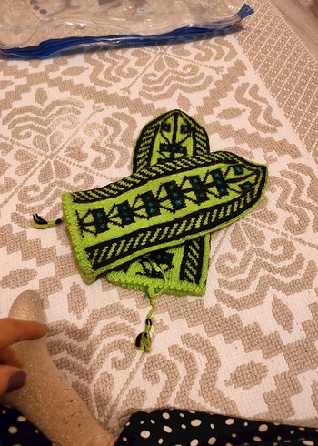 Nakışlı Koyu patik çorap #örmepatik - Görsel 6