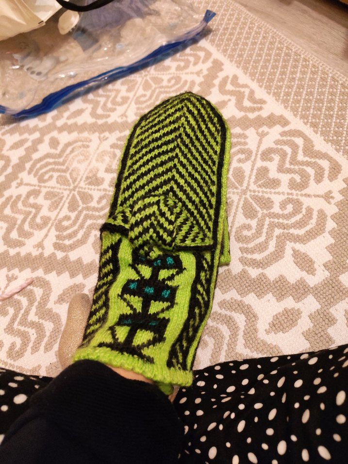 Nakışlı Koyu patik çorap #örmepatik - Görsel 4