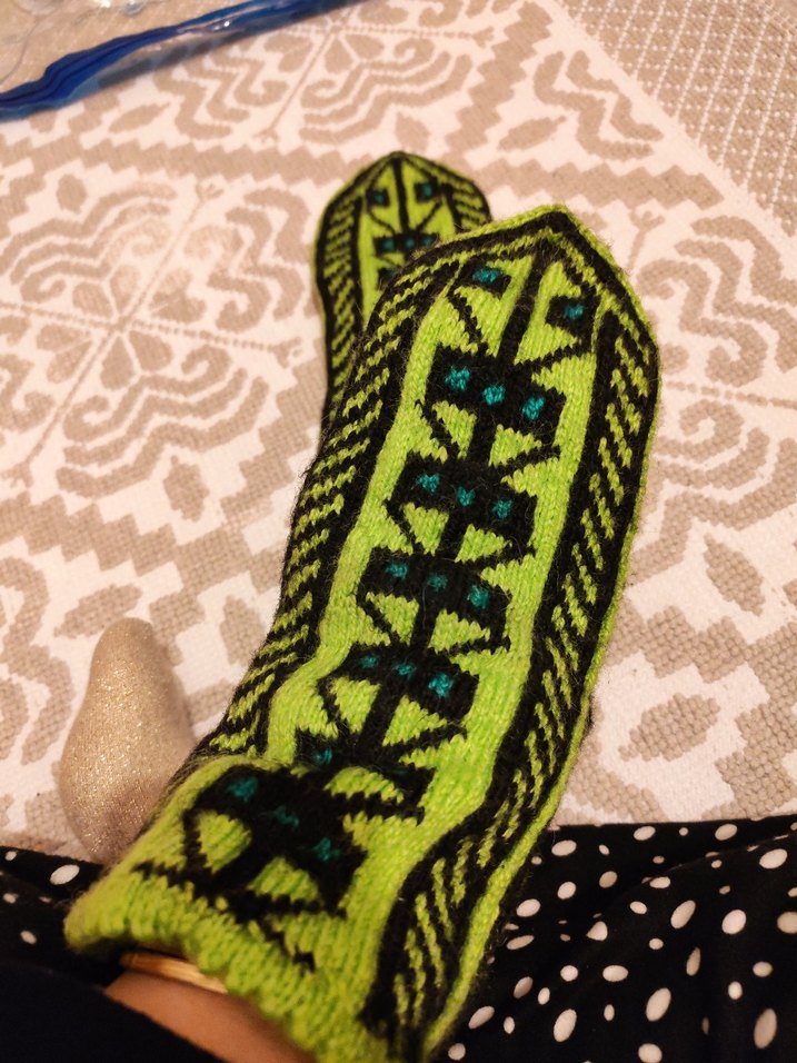 Nakışlı Koyu patik çorap #örmepatik - Görsel 5