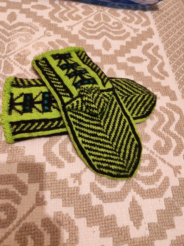 Nakışlı Koyu patik çorap #örmepatik - Görsel 3