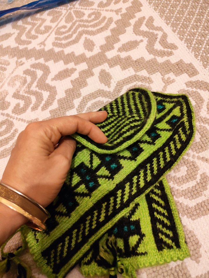 Nakışlı Koyu patik çorap #örmepatik - Görsel 2