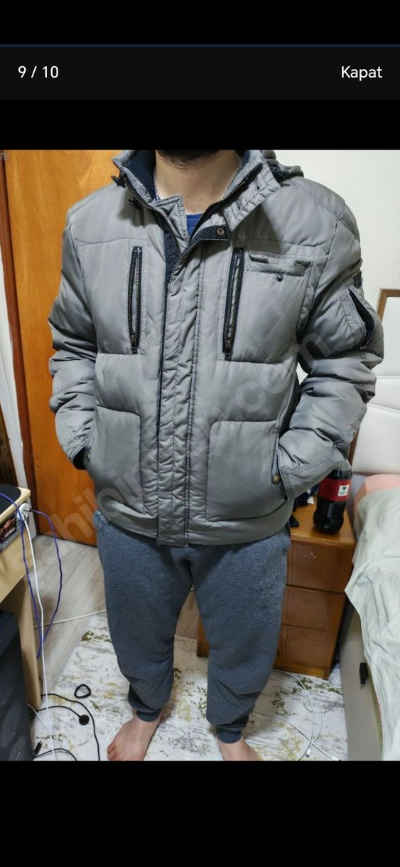 wrangler marka Gri Düğmeli Erkek Mont - Görsel 3