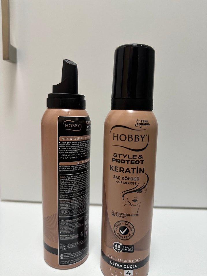 Hobby Keratin Saç Köpüğü Ultra Güçlü 2'li Set - Görsel 4