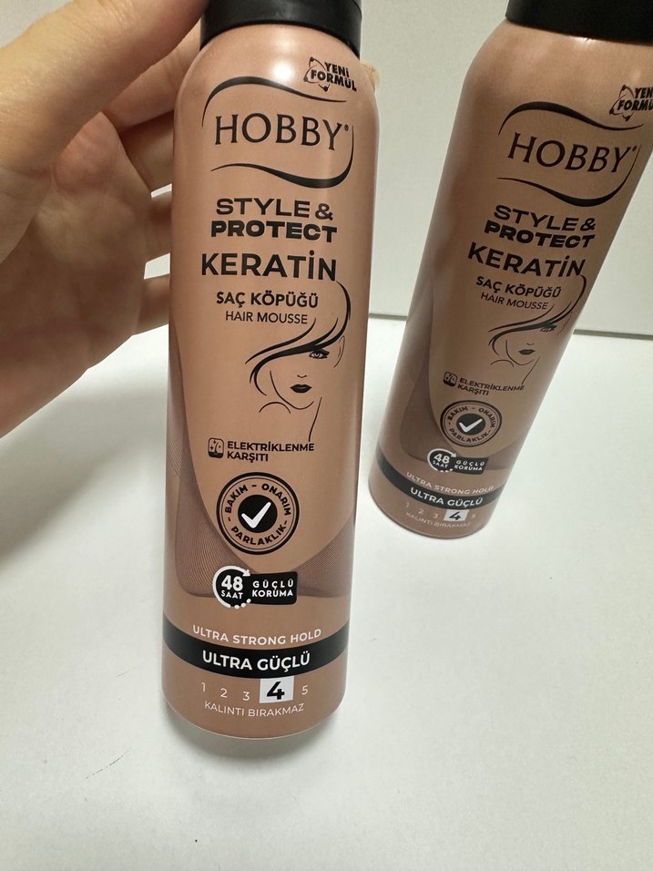 Hobby Keratin Saç Köpüğü Ultra Güçlü 2'li Set - Görsel 2