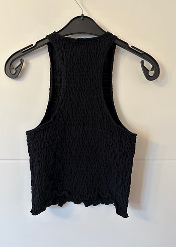 Mavi Jeans Mavi siyah crop halter yaka