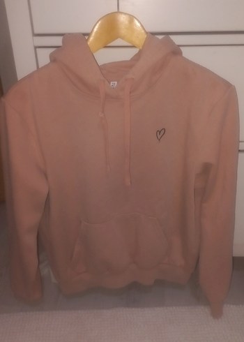 Bej Kapüşonlu Rahat Kesim Kadın Sweatshirt