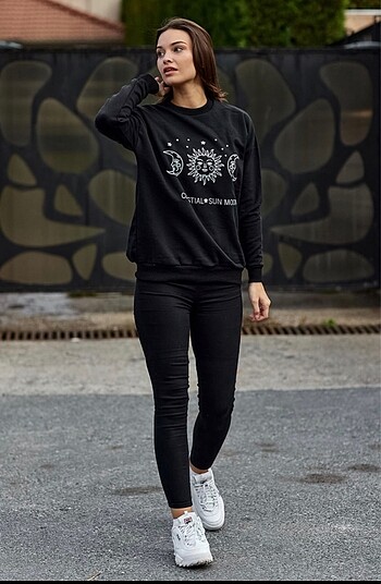Diğer Günes baskılı sweatshirt