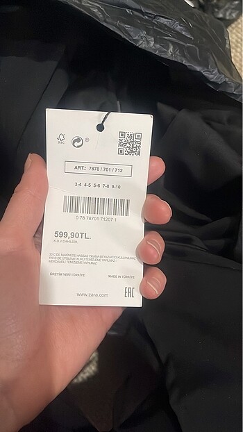 s Beden siyah Renk Zara yırtmaç detaylı elbise