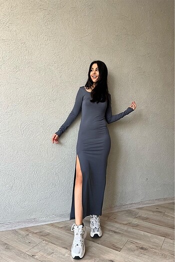 Zara yırtmaçlı elbise