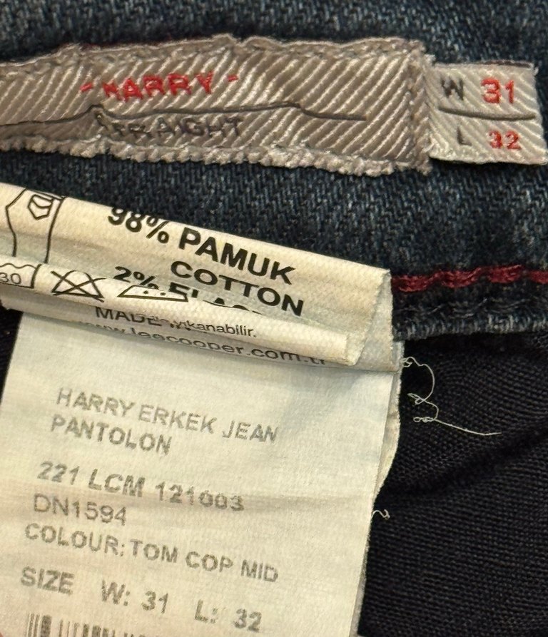 Erkek Koyu Renk Kot Pantolon - Görsel 5