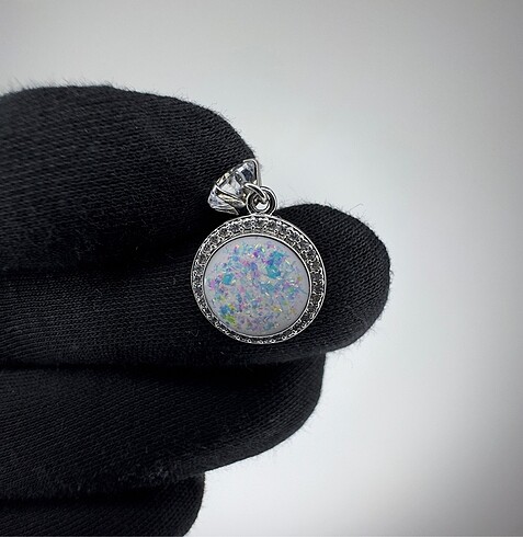 Opal Taşlı Göbek Piercing 316L Cerrahi Çelik