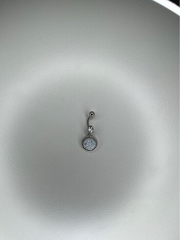 Diğer Opal Taşlı Göbek Piercing 316L Cerrahi Çelik