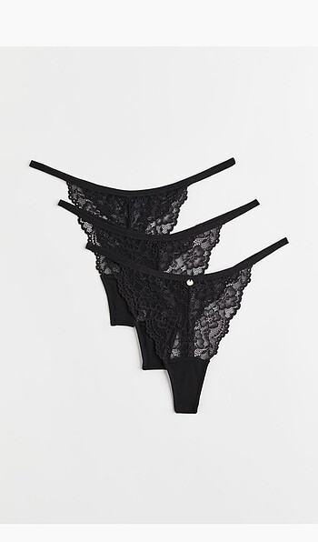 3 lü H&M dantel thong külot