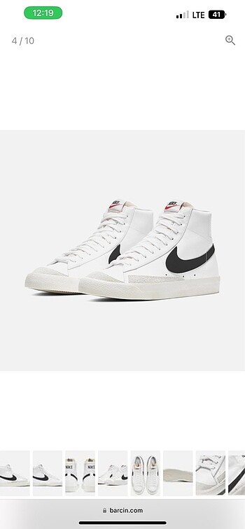 38 Beden beyaz Renk Nike blazer
