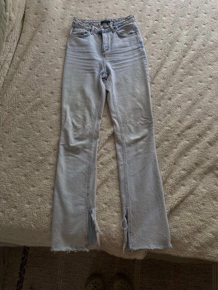 Kadın Mavi Flare jean - Görsel 4