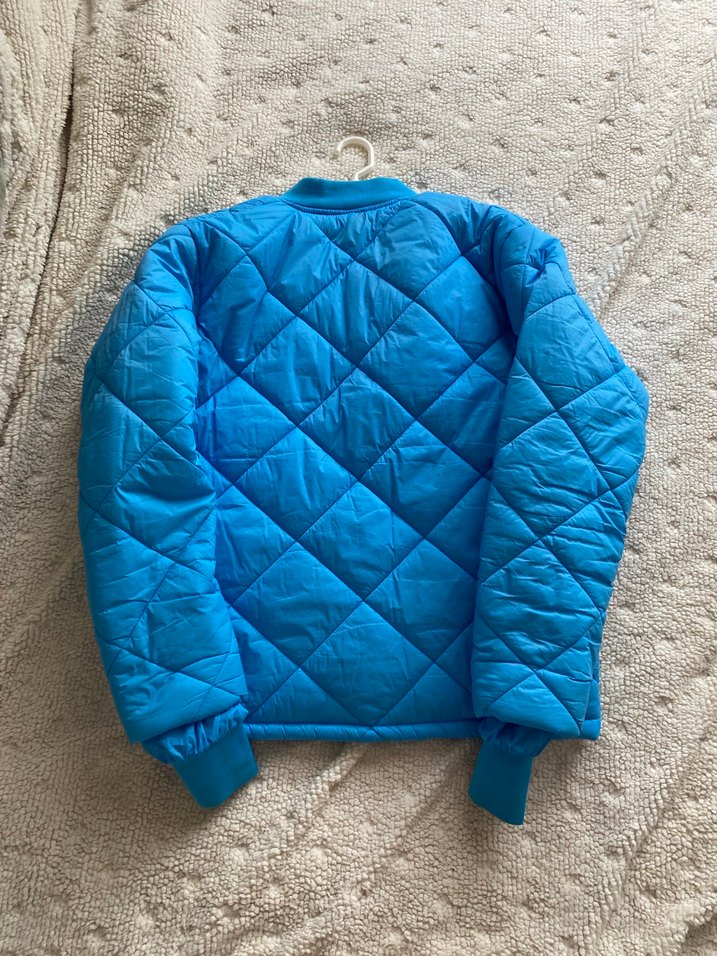 Mavi Düğmeli erkek şişme Mont - Görsel 4