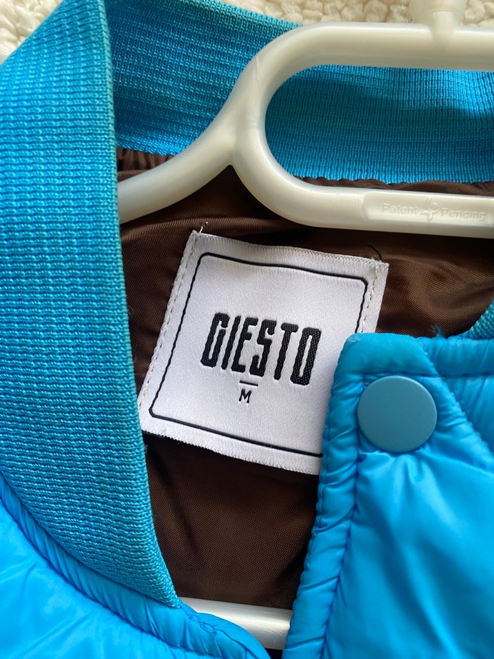 Mavi Düğmeli erkek şişme Mont - Görsel 3