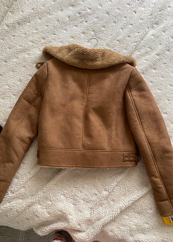 Kahverengi Süet Kürklü Kadın Ceket - Görsel 3