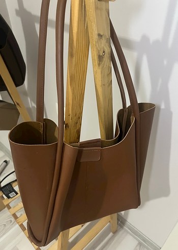 Diğer Minimalist Kahverengi Deri Kadın Çanta