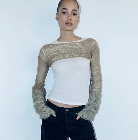 Zara Alpaka Yünlü Süper Crop Kazak