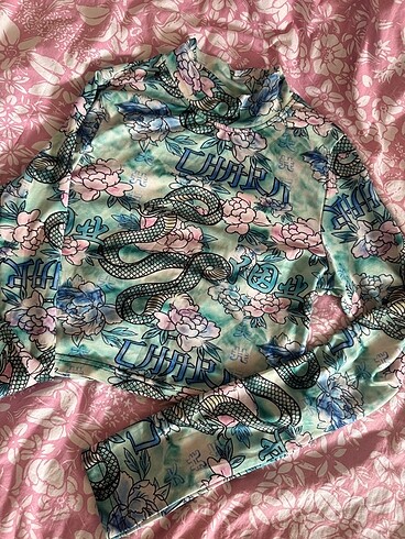 m Beden desenli crop