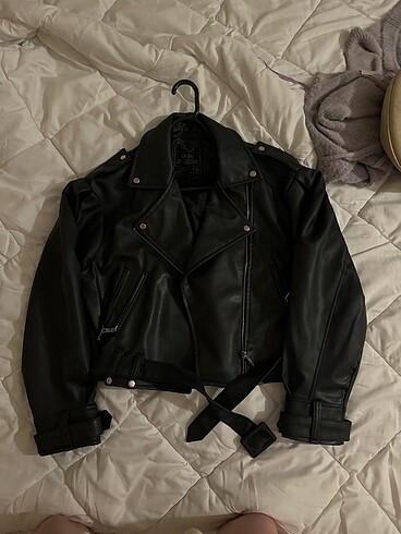 m Beden oversize deri ceket