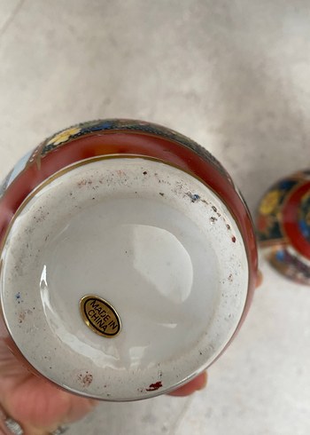 Antika Çin porselen mini vazo - Görsel 5