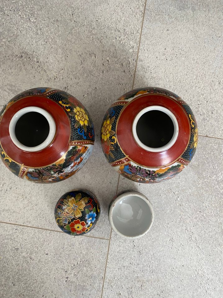 Antika Çin porselen mini vazo - Görsel 4