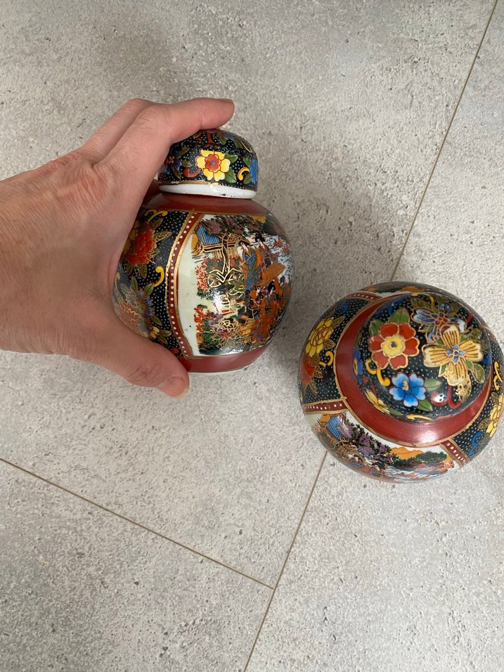 Antika Çin porselen mini vazo - Görsel 3