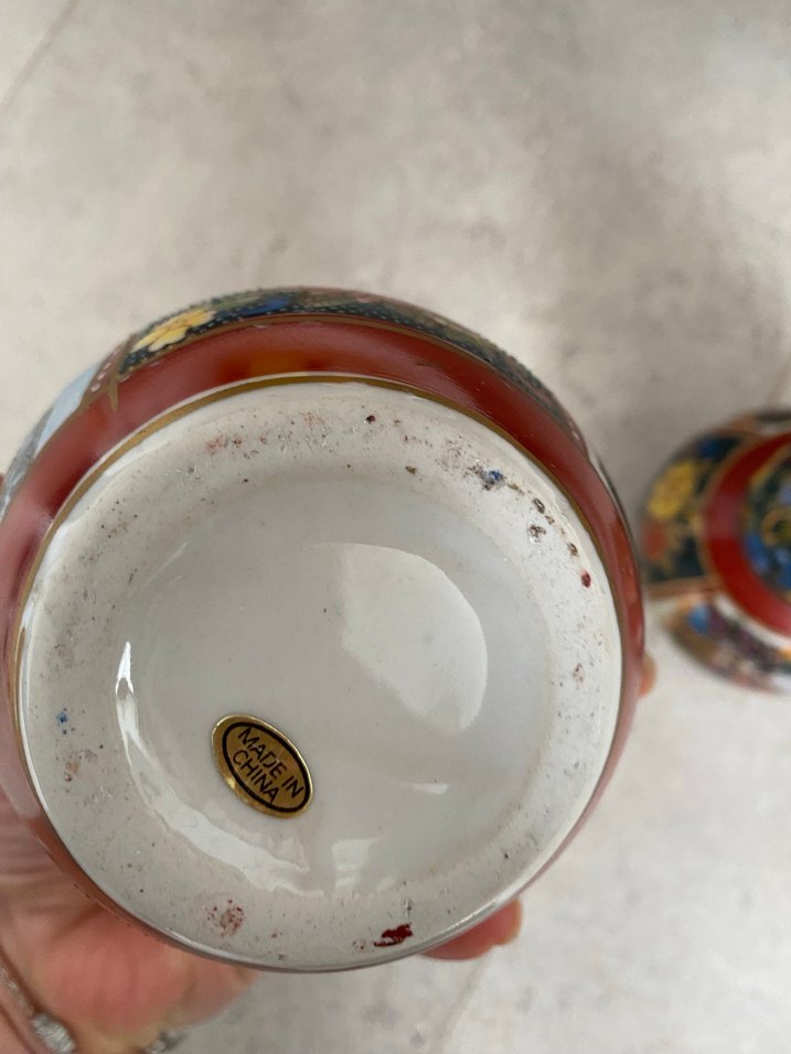 Antika Çin porselen mini vazo - Görsel 5