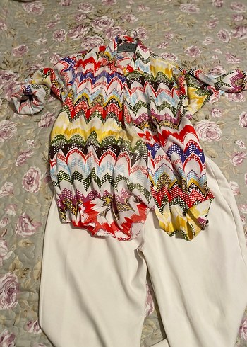 Beyaz Kumaş Kadın Pantolon - Görsel 12