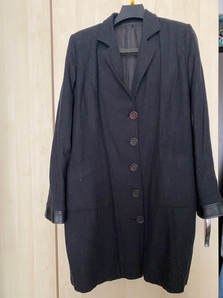 Siyah ince  Kaşe  Kaban - Görsel 2