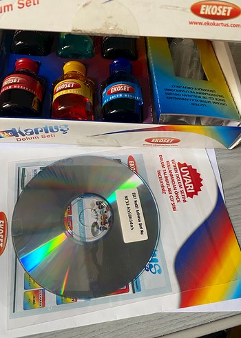 EkoSet 3takım Çok Renkli Yazıcı Mürekkep Seti - Görsel 9