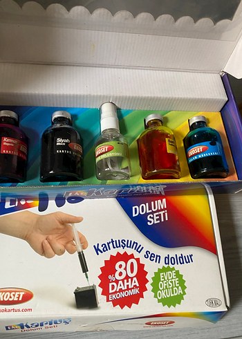 EkoSet 3takım Çok Renkli Yazıcı Mürekkep Seti - Görsel 3