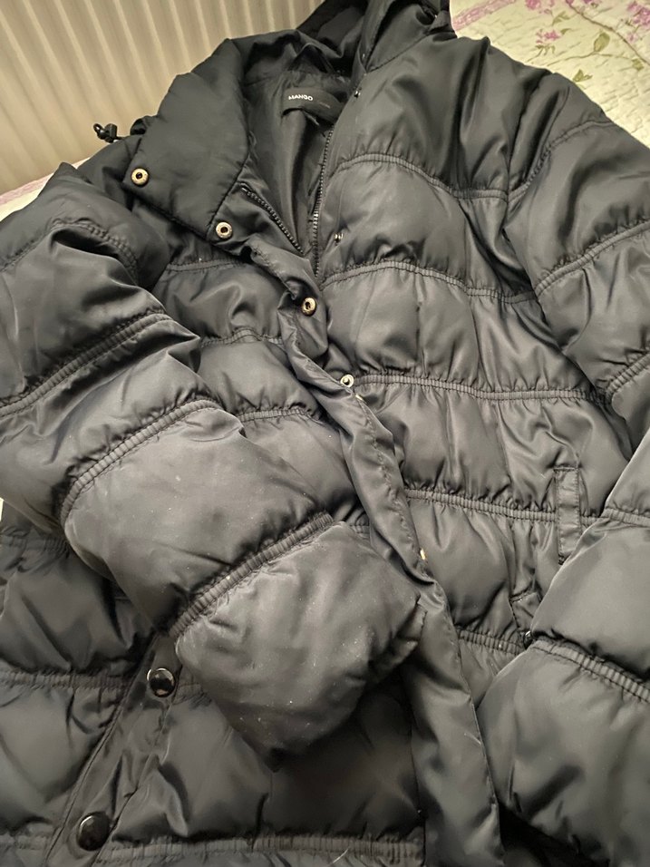 MANGO Kaz tüylü Mont - Görsel 5