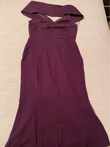 Mürdüm elbise - Görsel 3