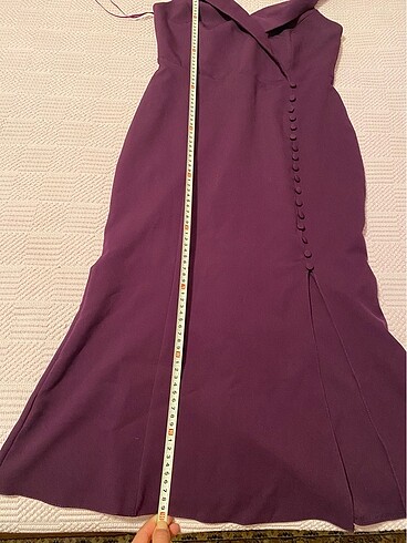 Mürdüm elbise - Görsel 6